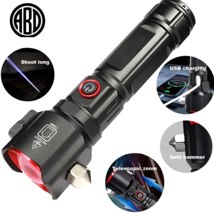 1Km Range 8800mAh Waterproof Laser LED Tactical Flashlight | Germany Lot (🔥BIG SALE - 65% OFF)