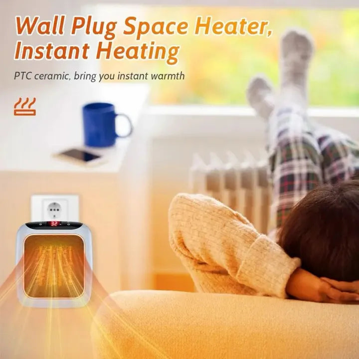 Electric Heater Portable Heater⚡ Plug In Wall Heating 800w Mini Fan Heater Space Heater (💥BIG SALE - 50% OFF)