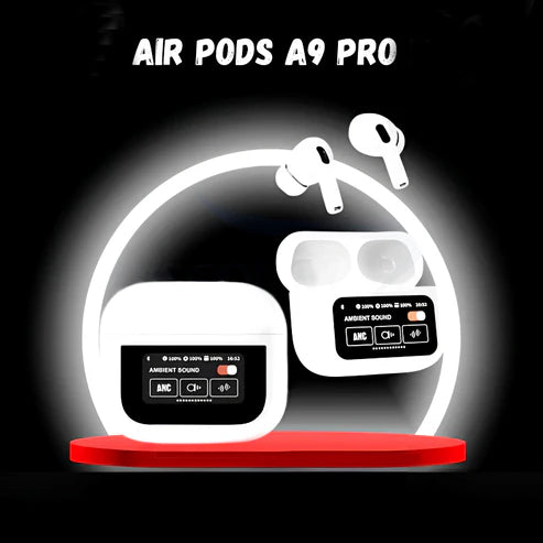 A9 Pro High Quality Sound, ENC Noise Reduction Wireless Airpods 🤩 With Smart Touch Screen Control (🔥BIG SALE - 50% OFF)