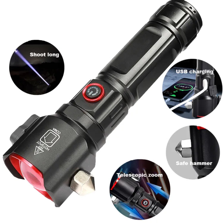 Waterproof Torch + Flashlight🔦| 26600 mAh Power Bank, Laser Precision and 1 KM Range (🔥BIG SALE - 65% OFF)