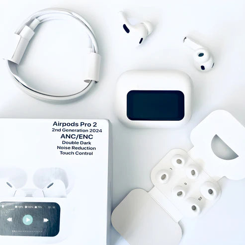 A9 Pro High Quality Sound, ENC Noise Reduction Wireless Airpods 🤩 With Smart Touch Screen Control (🔥BIG SALE - 50% OFF)