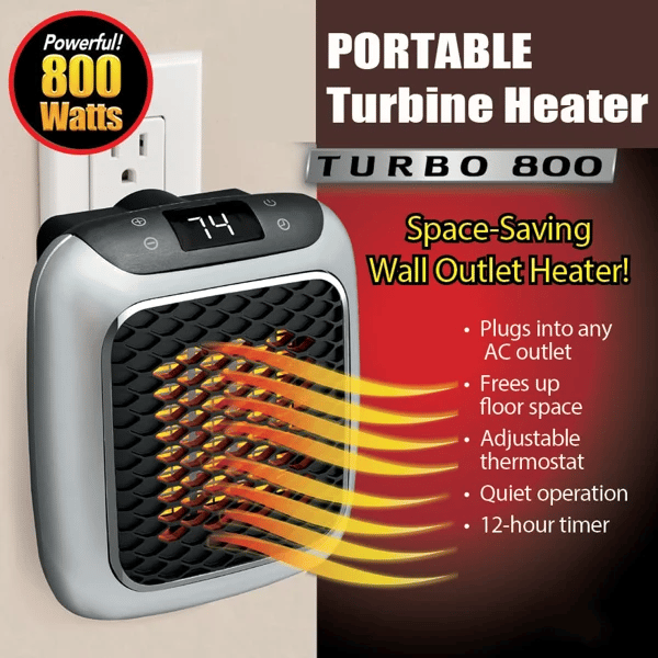 Electric Heater Portable Heater⚡ Plug In Wall Heating 800w Mini Fan Heater Space Heater (💥BIG SALE - 50% OFF)