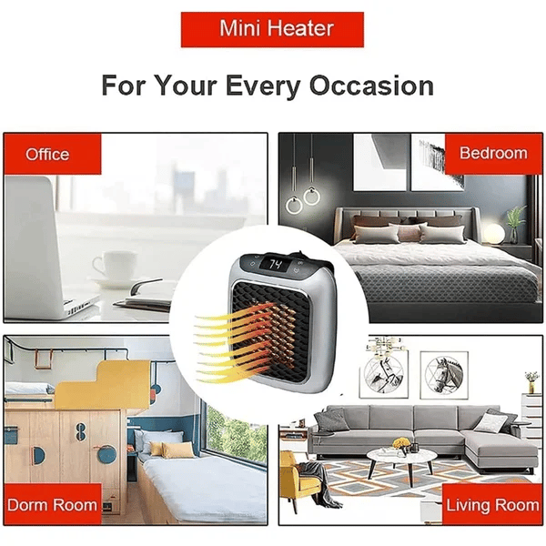 Electric Heater Portable Heater⚡ Plug In Wall Heating 800w Mini Fan Heater Space Heater (💥BIG SALE - 50% OFF)